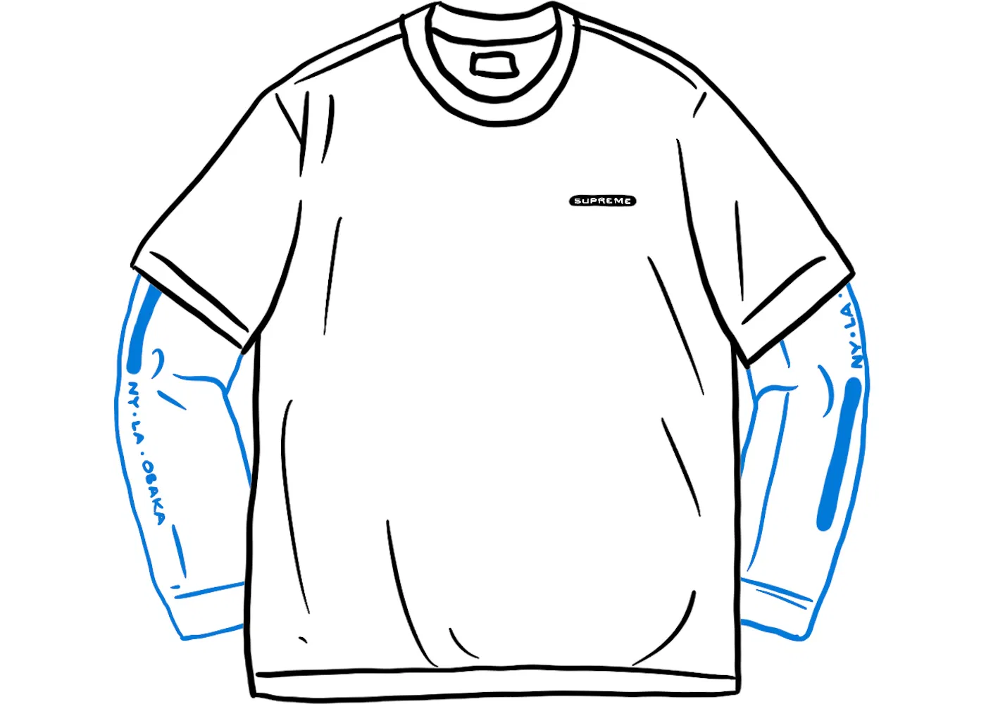 Мужская футболка с длинным рукавом Supreme, White