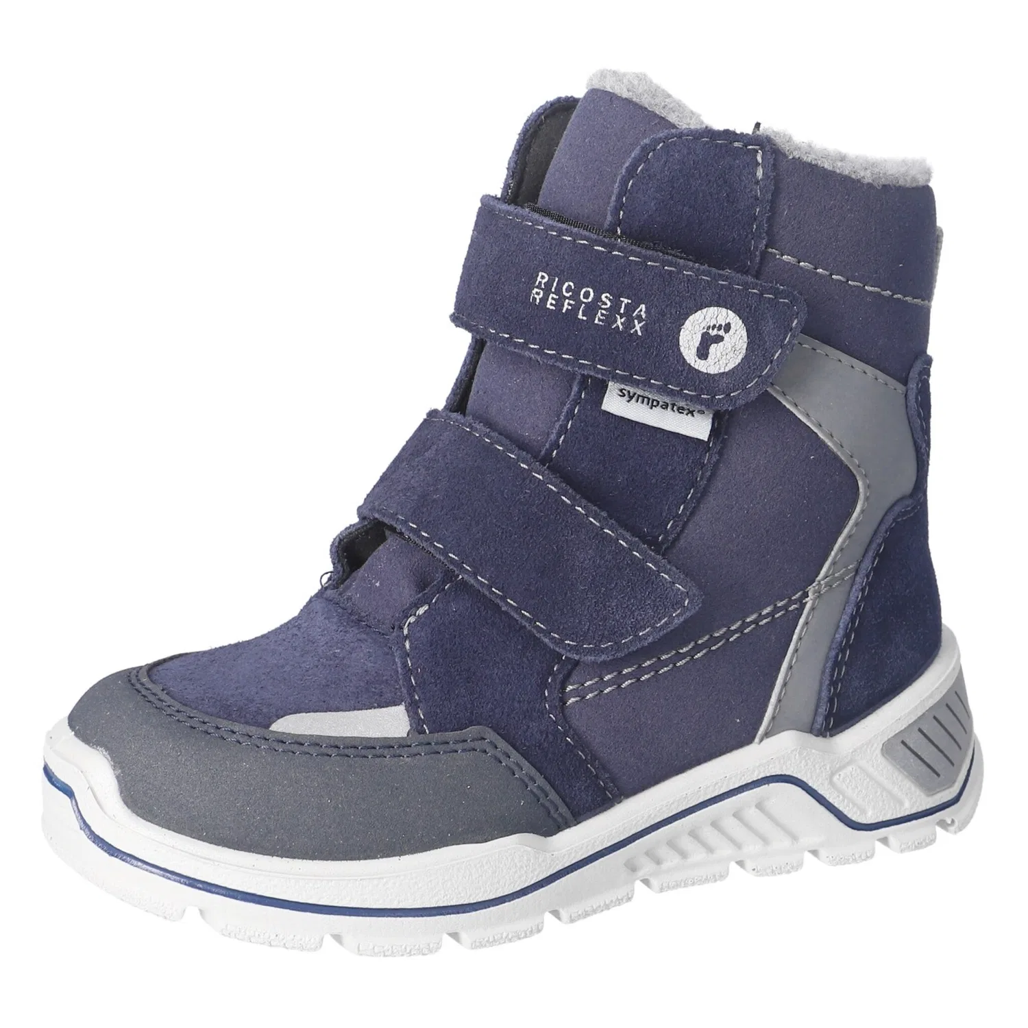 Детские зимние дутики с мембраной Sympatex Ricosta, Blue-Grey
