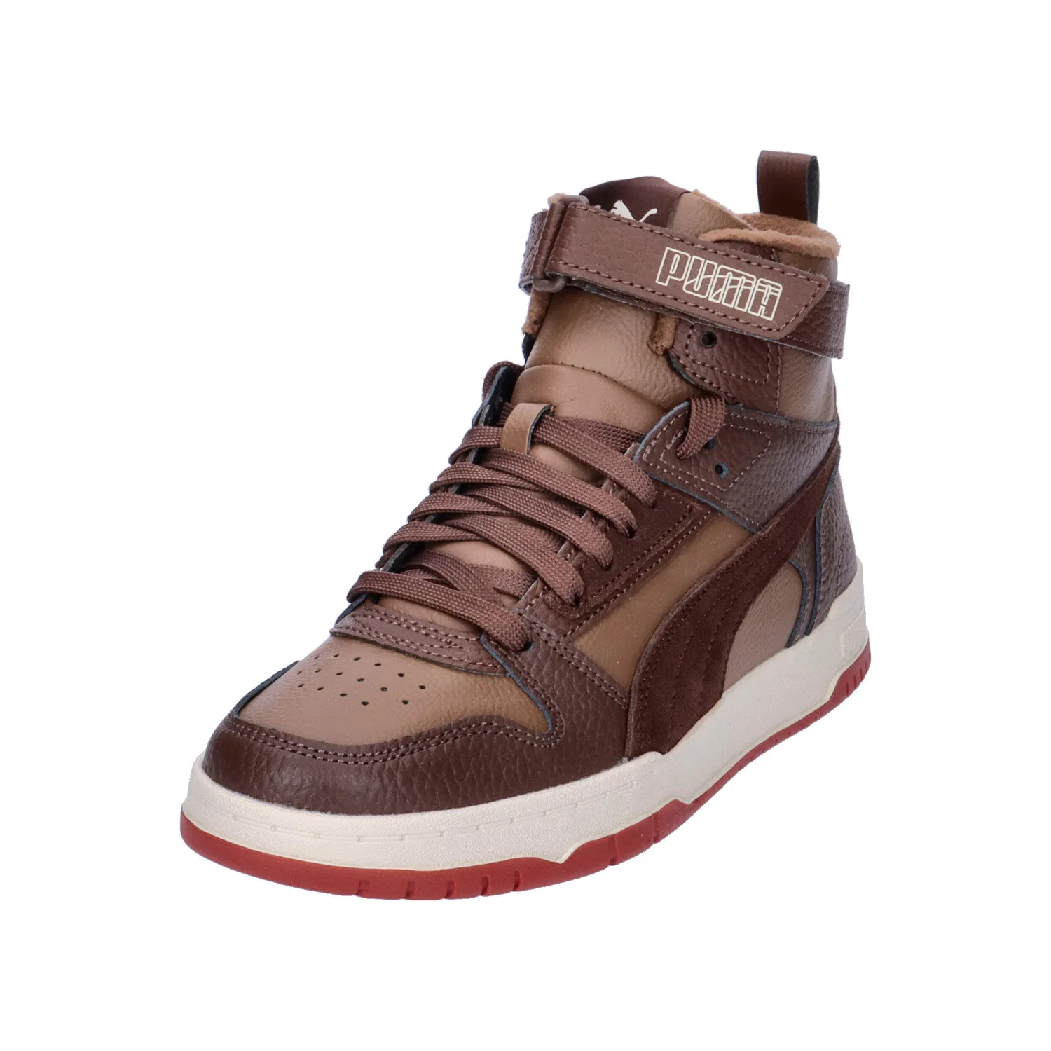 Детские кроссовки с кожаным верхом RBD Game WTR Jr Puma, Braun — фото 4