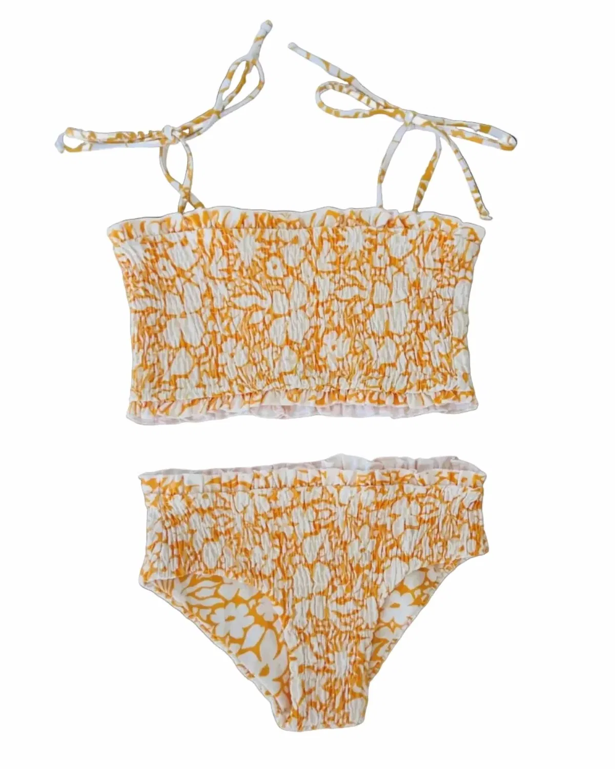 Детский комплект купальников бикини с завязками Eva Bikini Set CITRINE, Mango Floral — фото 2