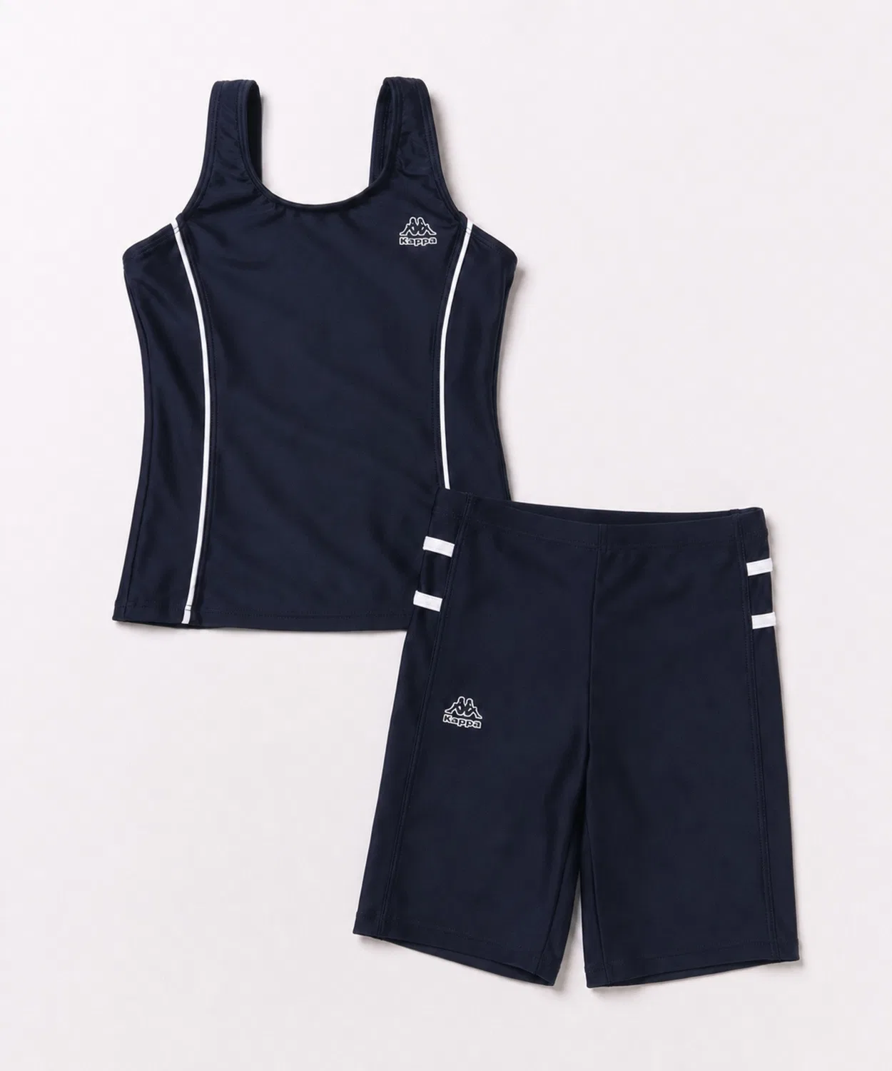 Детский танкини-комплект с логотипом Kappa, Navy/White