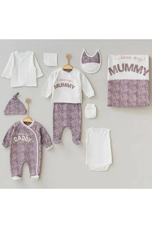 Детский комплект боди для новорожденных для девочек хлопковый Pugi baby ultraluxe mummy Cherub Baby, Purple