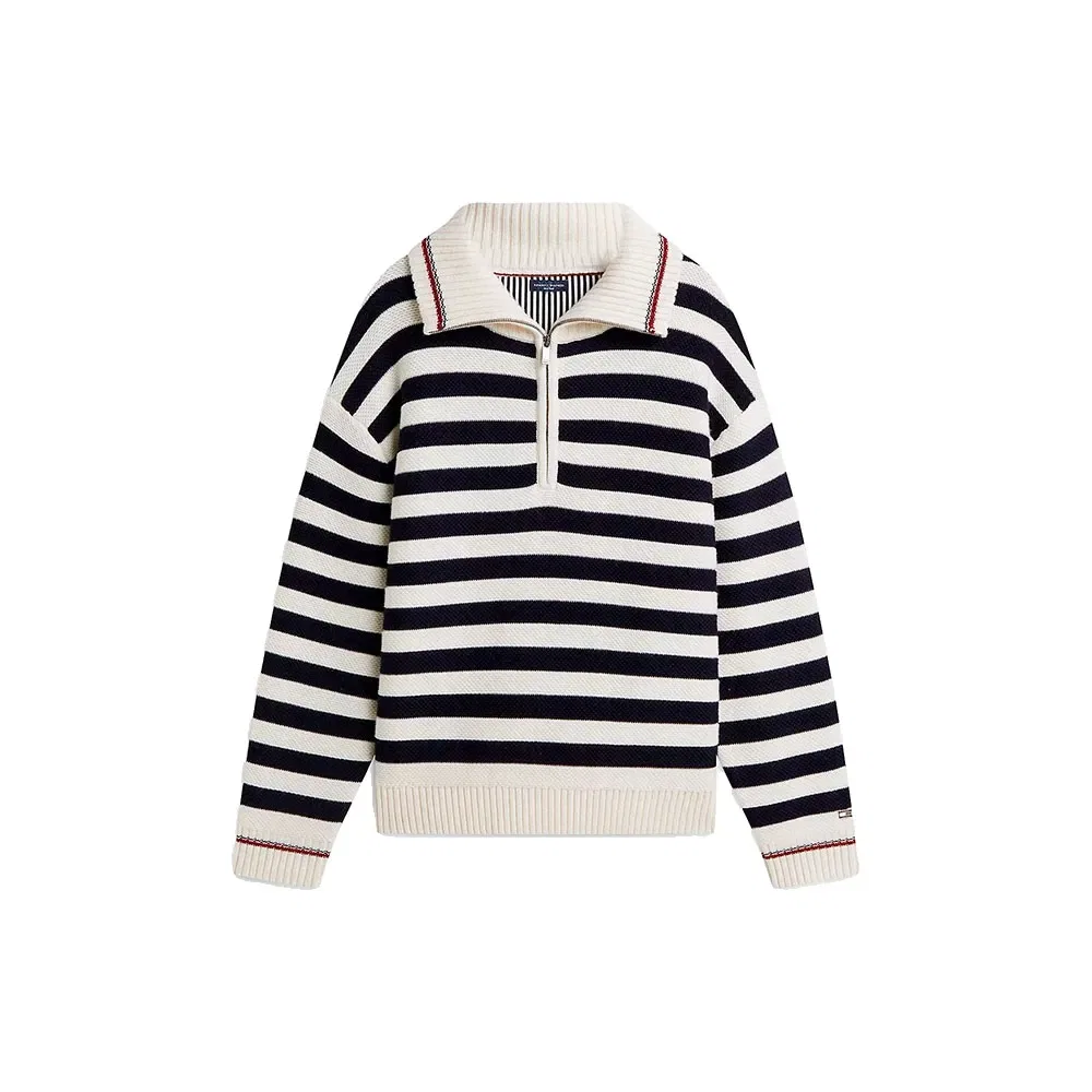 Мужской свитер с полузастежкой-молнией Tommy hilfiger, White