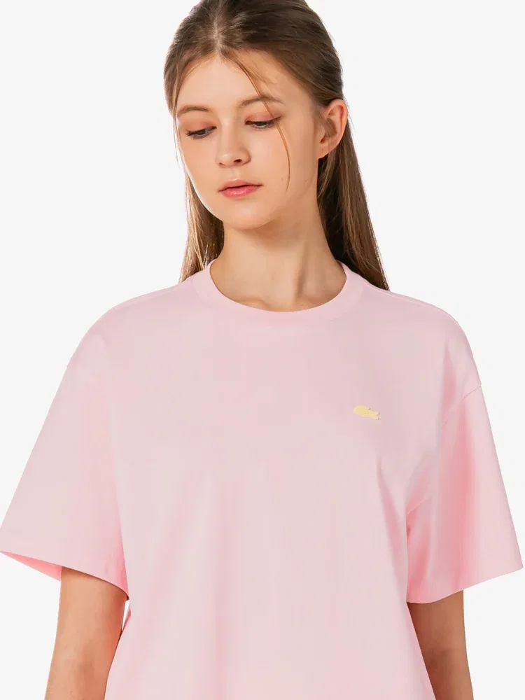 Футболка LACOSTE Color Croc, розовая — фото 2