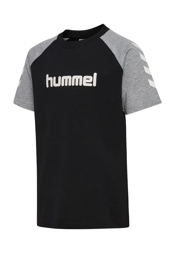Футболка унисекс с принтом Hummel, черный/серый — фото 4