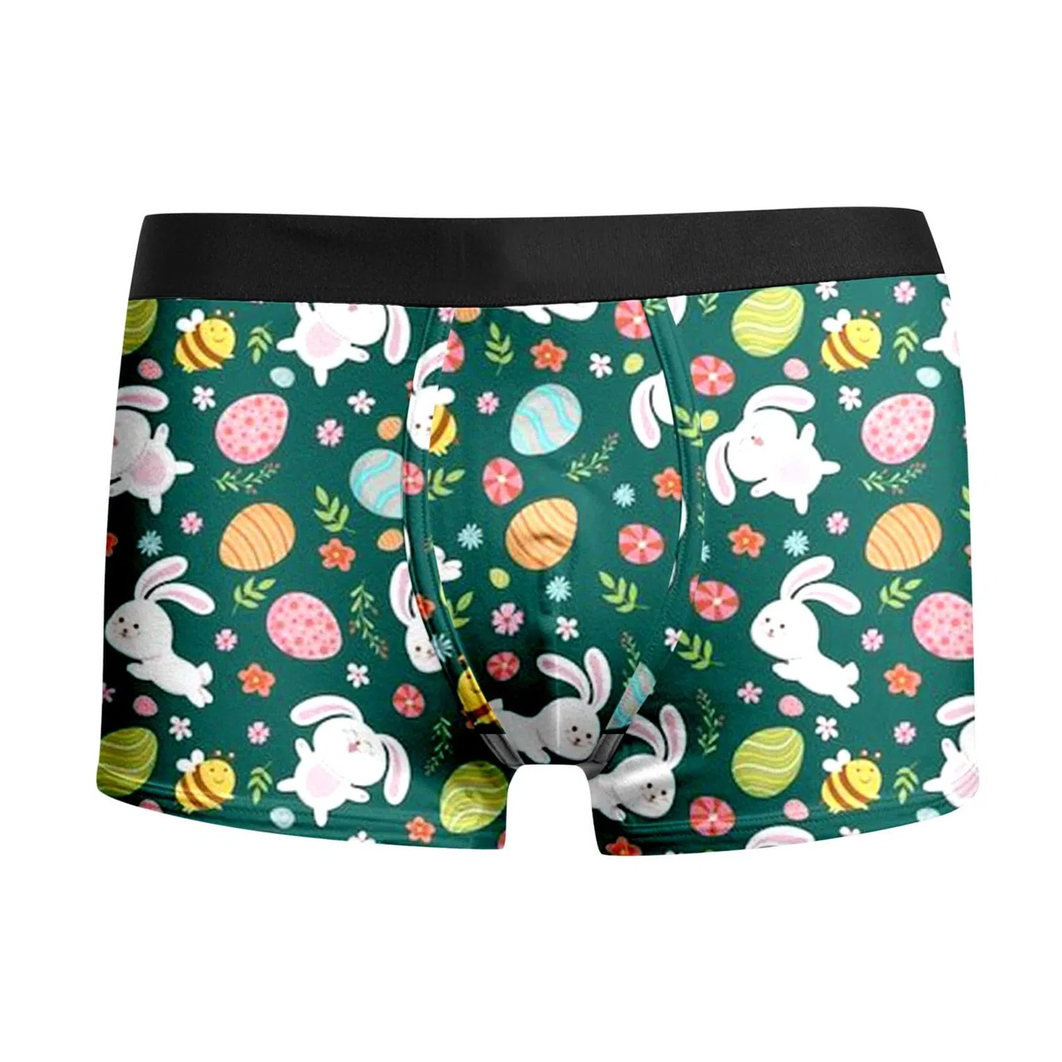 Мужские термобрюки с принтом Easter Printed Briefs, Dark Green-k — фото 4