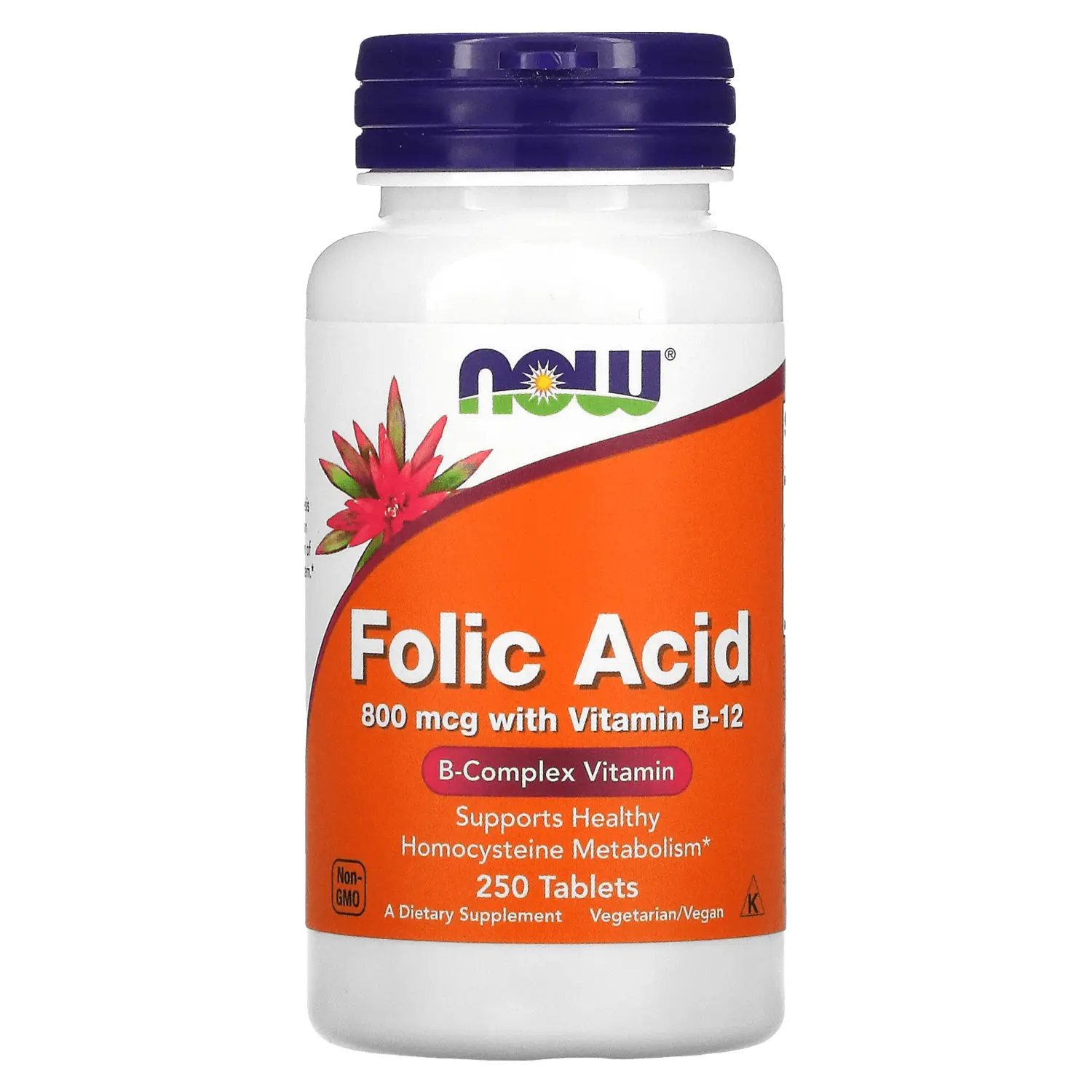 

Фолиевая кислота NOW Foods Folic Acid, 800 мкг, 250 таблеток