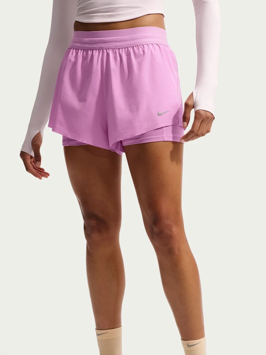 Шорты для бега 2-в-1 Nike Swift Dri-FIT, фиолетовый — фото 3