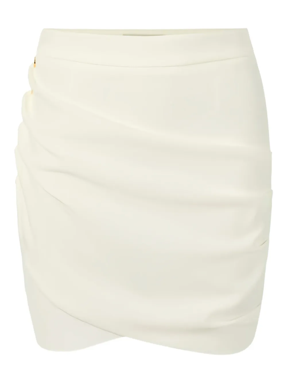 

Драпированная юбка с пуговицей с логотипом Elisabetta Franchi, белый