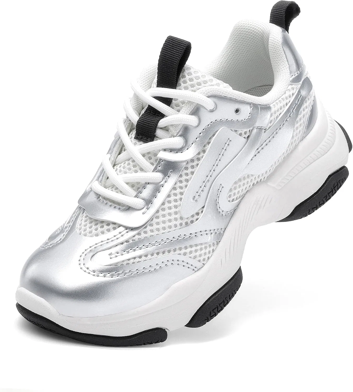Детские кроссовки для девочек с прозрачной подошвой DREAM PAIRS, Silver