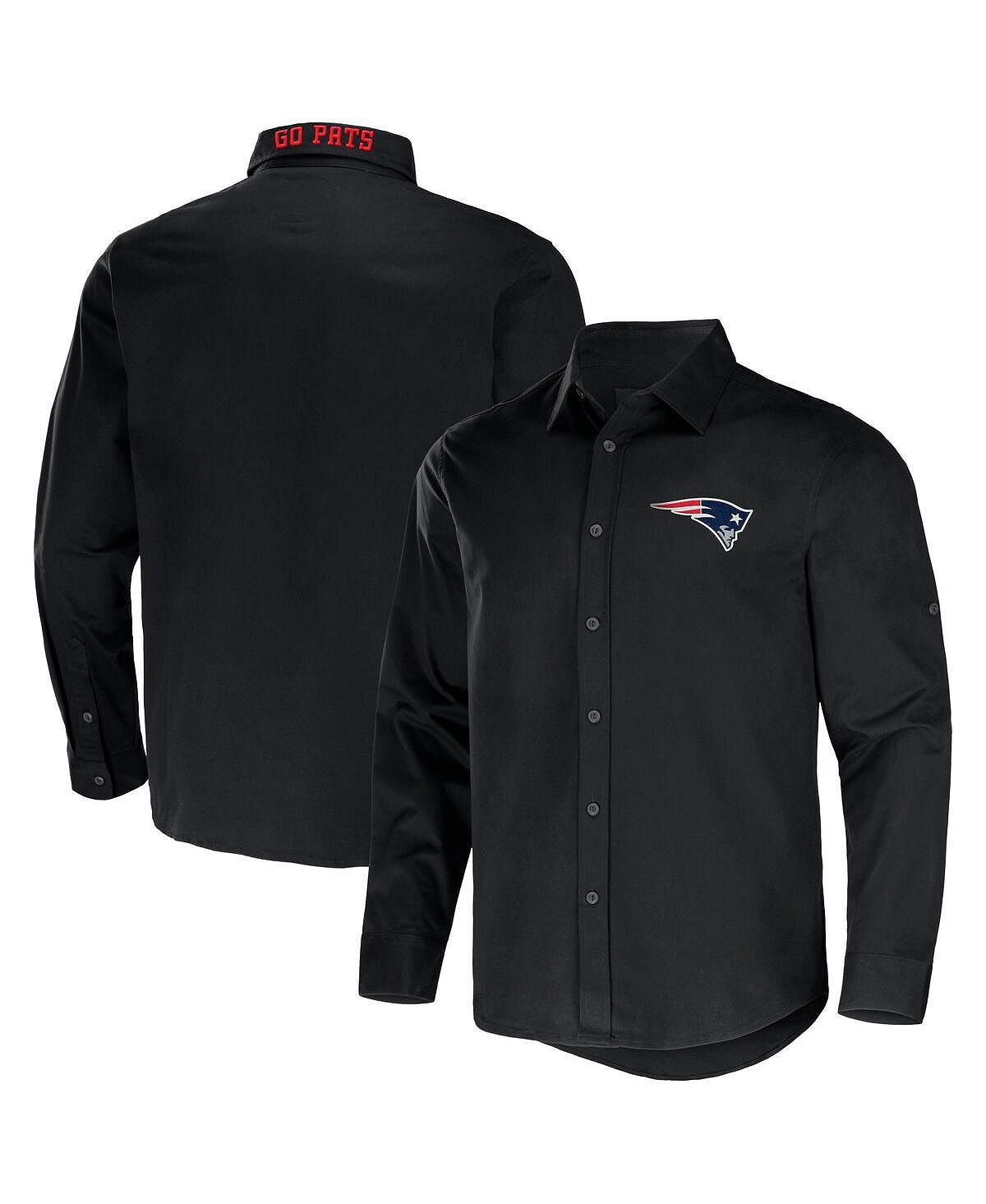 

Мужская рубашка nfl x darius rucker collection by black new england patriots convertible twill с длинным рукавом на пуговицах Fanatics, черный