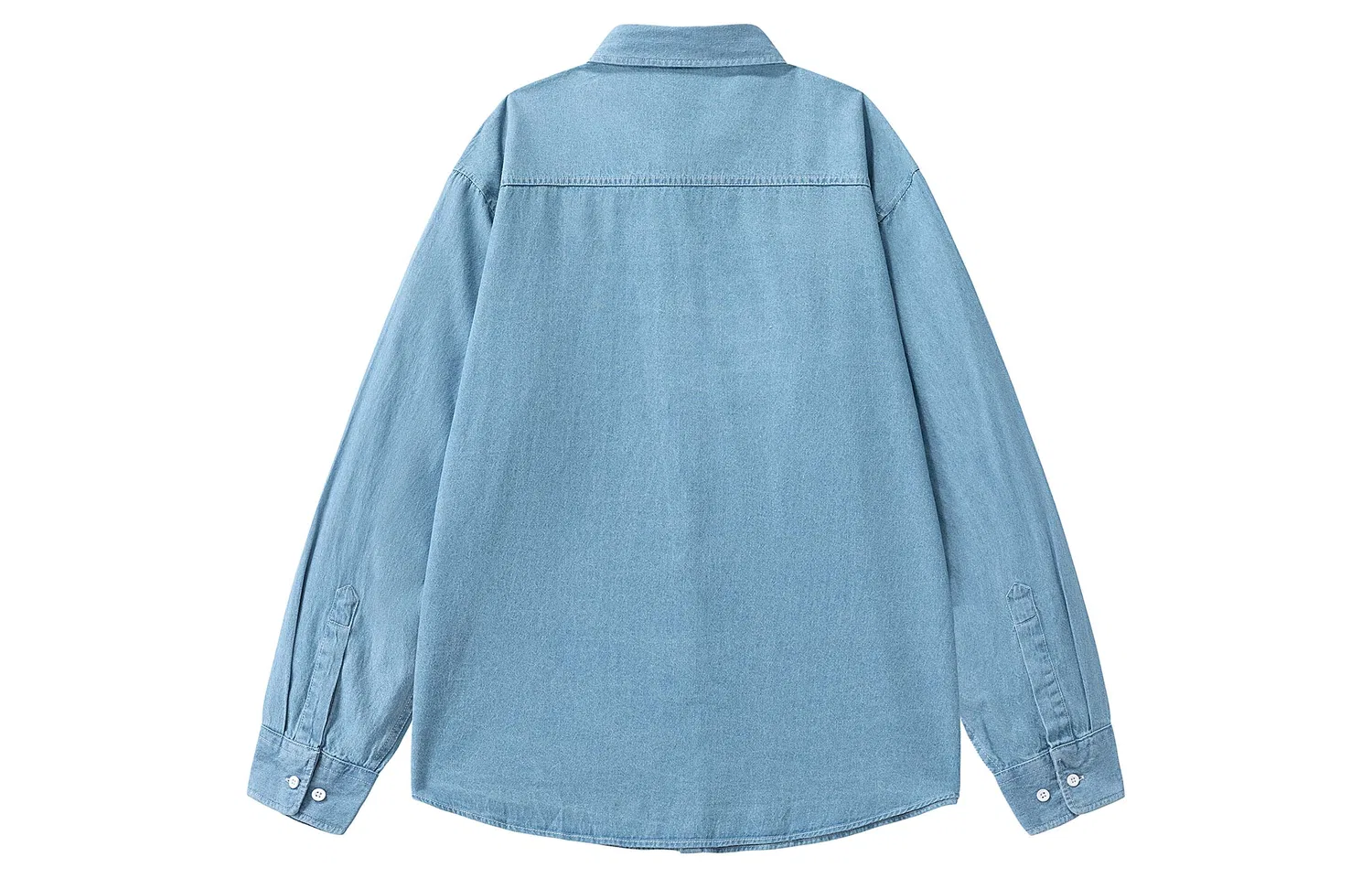 Детская джинсовая рубашка с воротником Dickies, Light Blue — фото 3