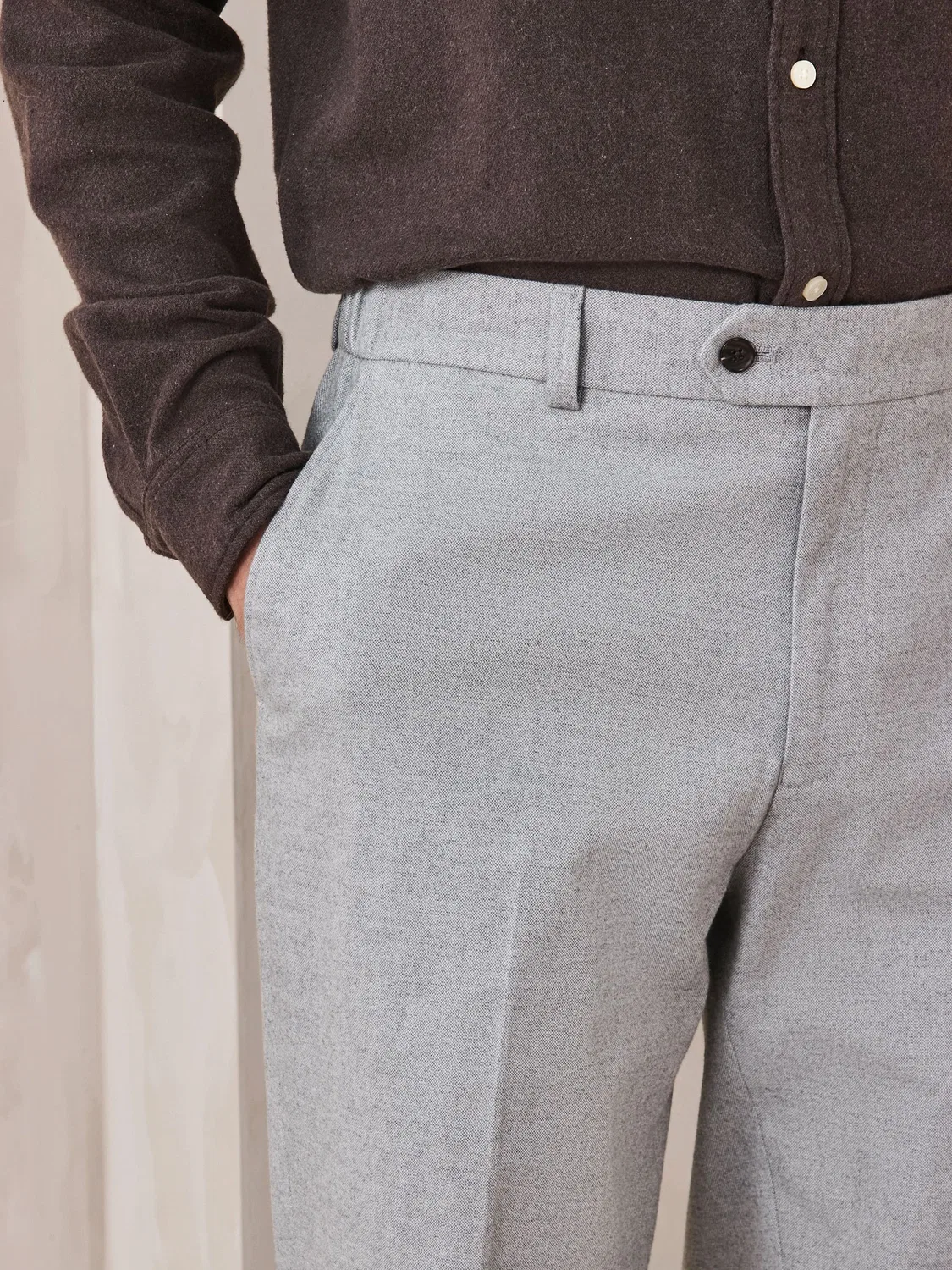 Брюки классические Regular Fit N.Premium Next, светло-серые — фото 4