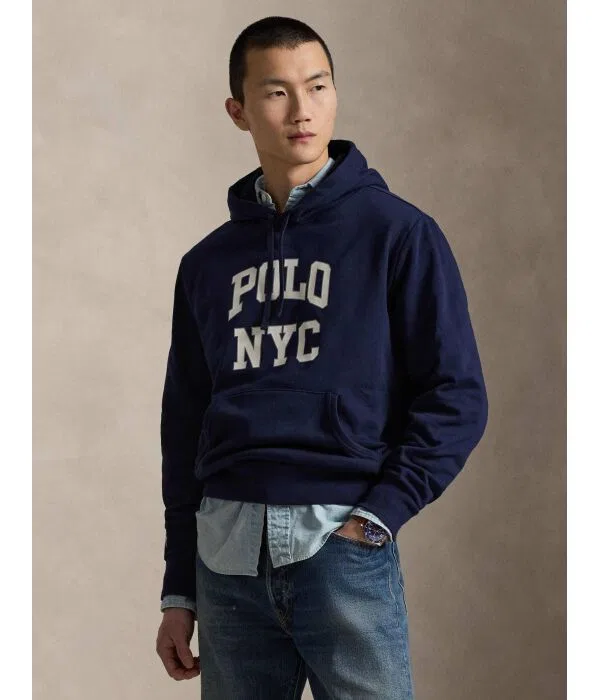 Мужская флисовая куртка с капюшоном Polo Ralph Lauren, Blu Marino