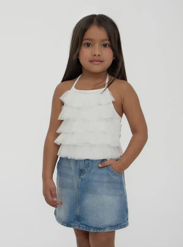 Юбка джинсовая Denim skirt Terranova Denim Medio, синий — фото 2