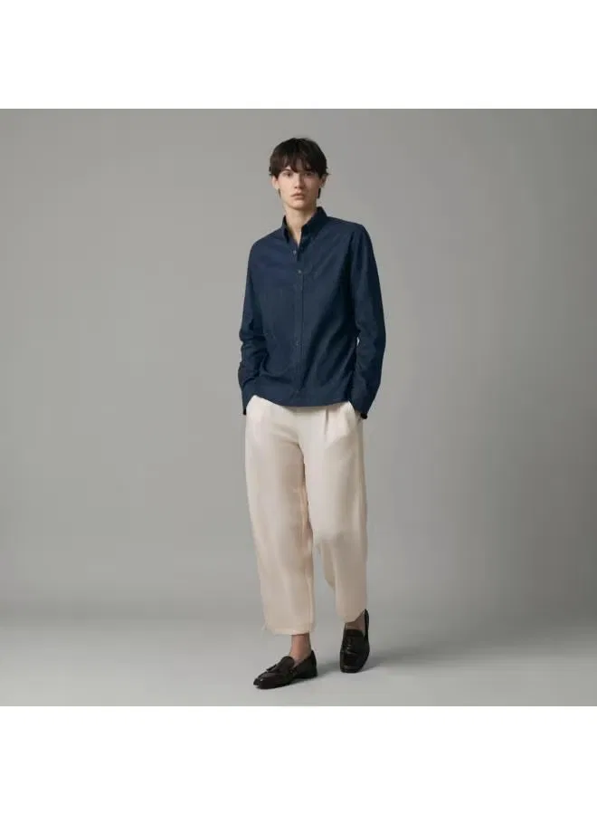 Брюки свободные широкие Zara, бежевый — фото 2