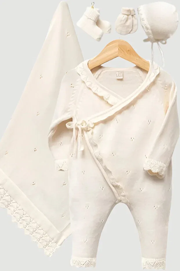 Детский комплект для новорожденных из хлопка Naka Concept, Cream — фото 2