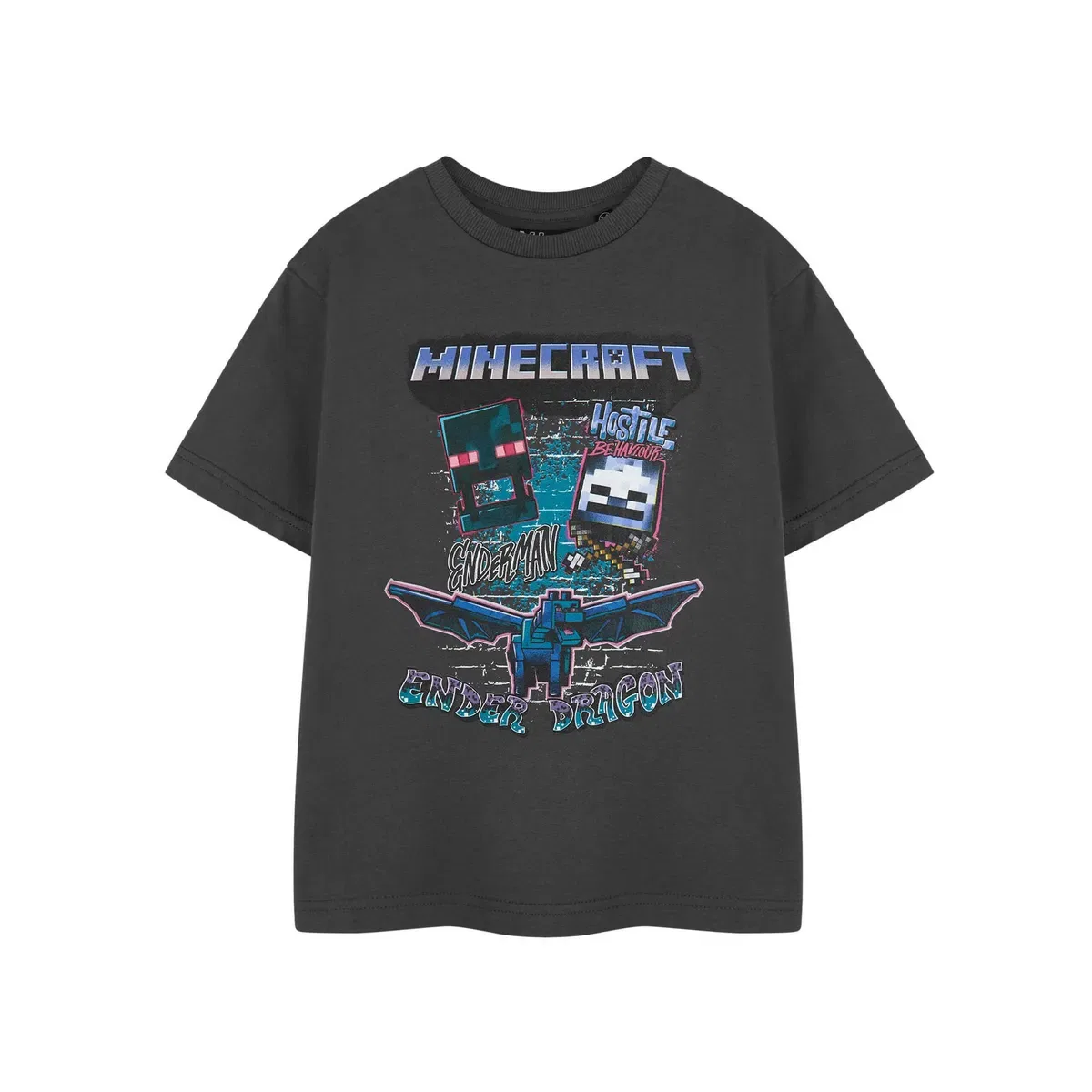 Детская футболка с принтом Ender Dragon Minecraft, Grey