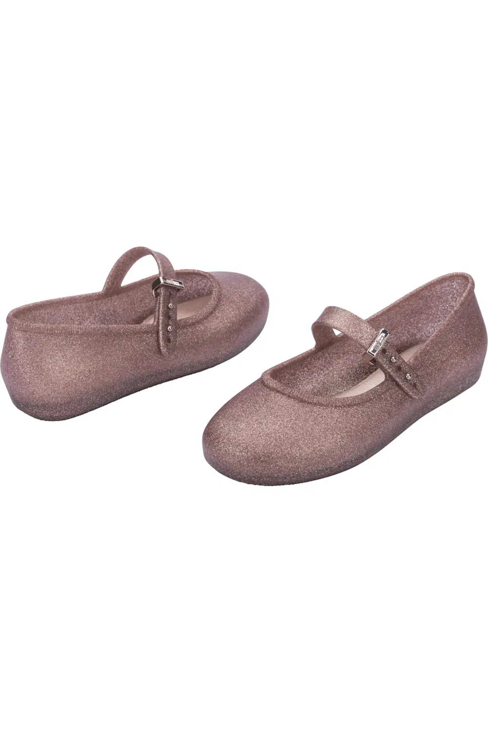 Детские туфли балетки водонепроницаемые Soft Ballerina Mary Jane Flat Mini Melissa, Dark Pink Glitter — фото 3