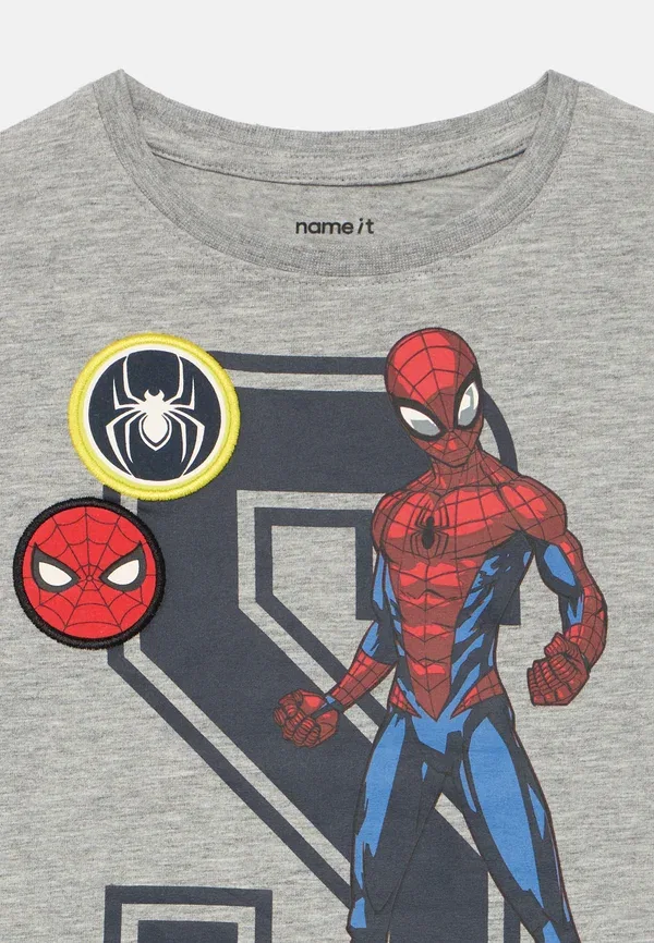 Футболка с принтом Spiderman Name It Grey Melange, серый — фото 4