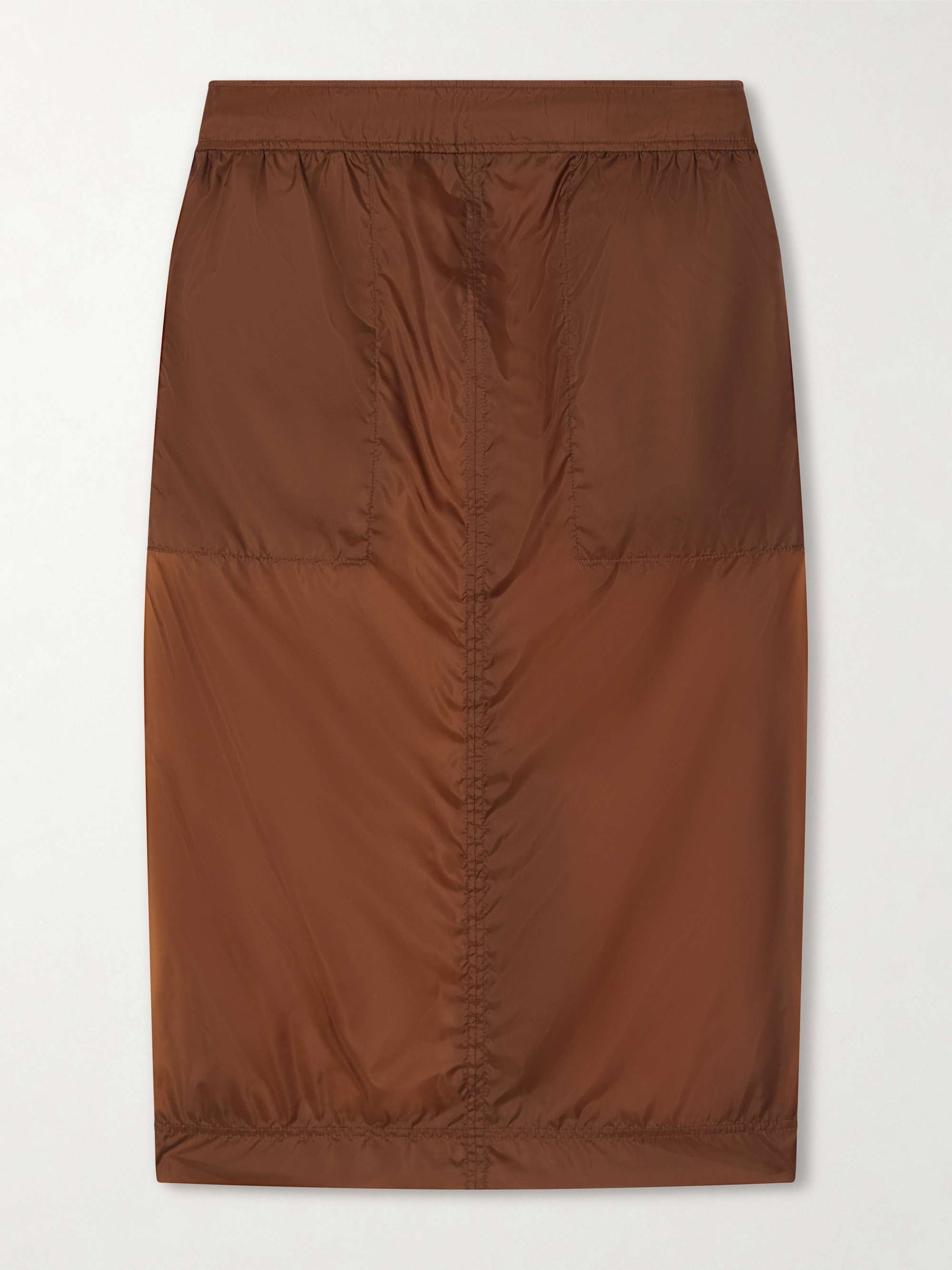 Юбка Saint Laurent Woven Midi, коричневый