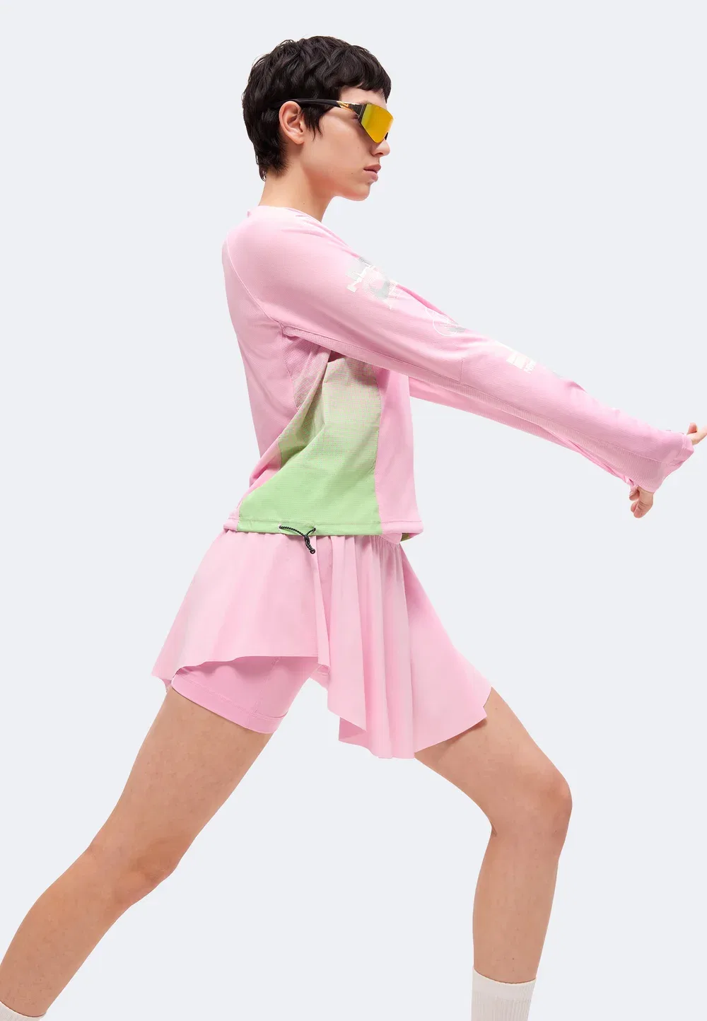 Юбка-Шорты Swift - спортивная юбка Nike Performance, Pink Rise/Black/Illusion Green — фото 4