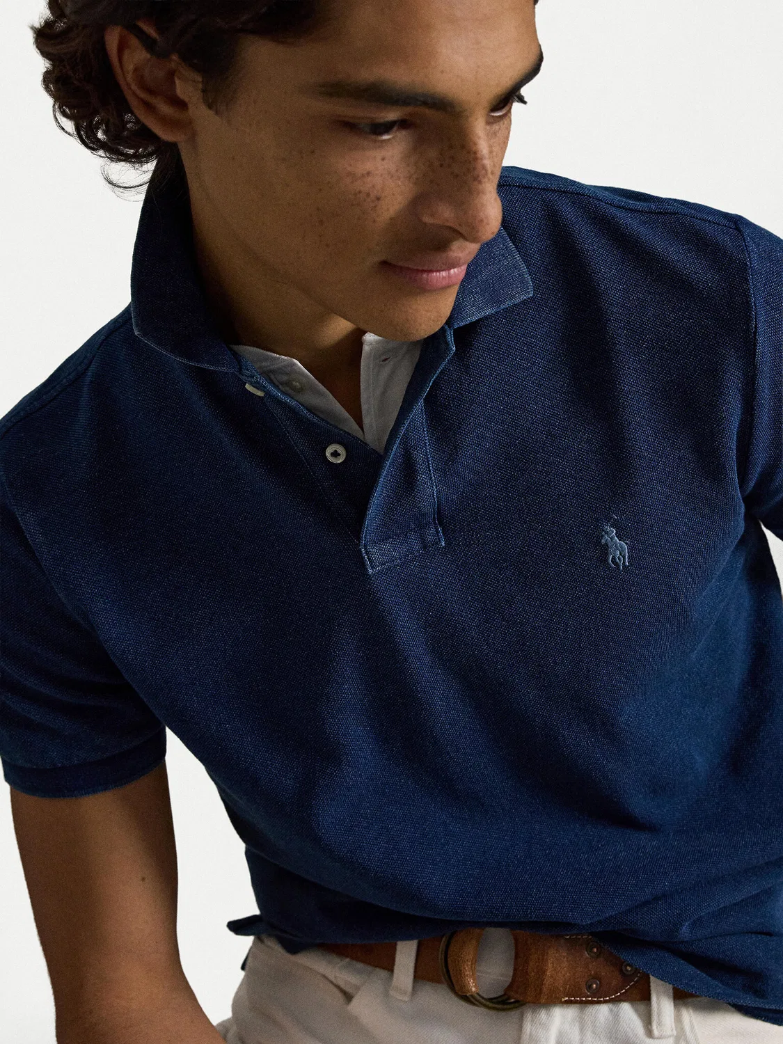 Мужское поло стандартного кроя Polo Ralph Lauren, темно-синий — фото 4