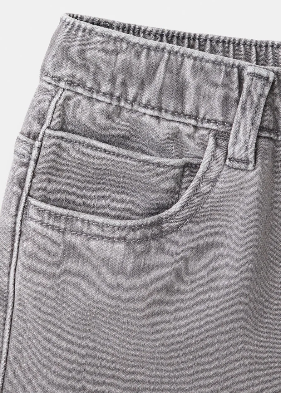Детские джинсы MANGO KIDS Regular Jeans 'COMFY' серого цвета — фото 3