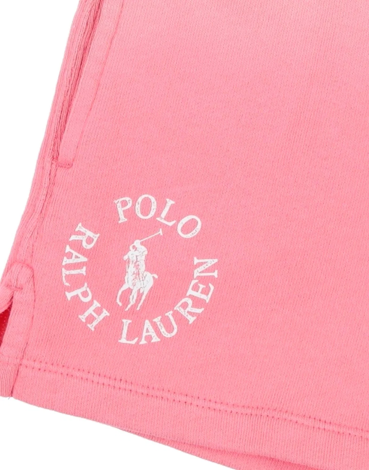 Детские шорты для девочек с принтом Big Pony Logo Cotton Terry Short Polo Ralph Lauren, розовый — фото 3