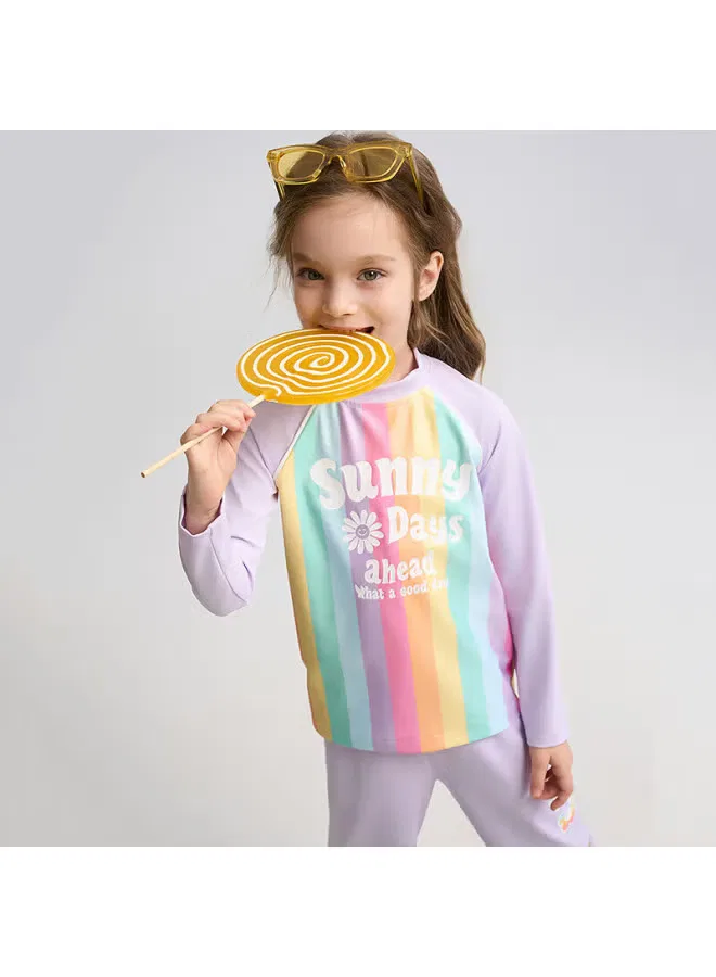 Комплект купальников с длинным рукавом Aimer Kids, защита от солнца 50+ — фото 3