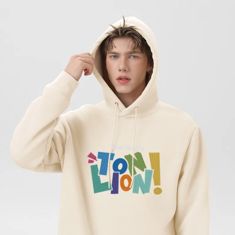 Детское худи из флиса с капюшоном Tonlion, цвет Light Beige — фото 4