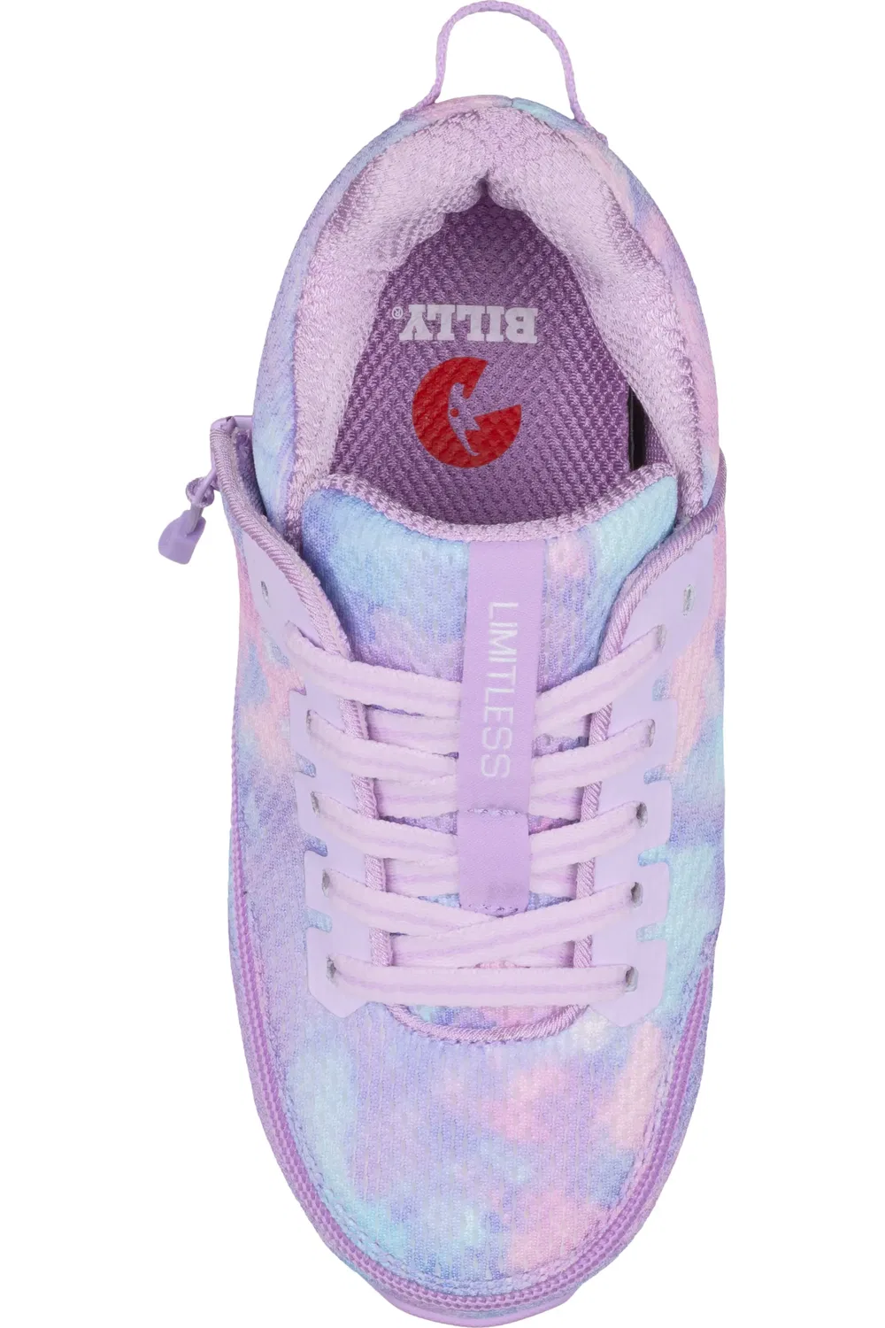 Детские кроссовки с замком-молнией Limitless BILLY Footwear, Lilac Watercolor — фото 2