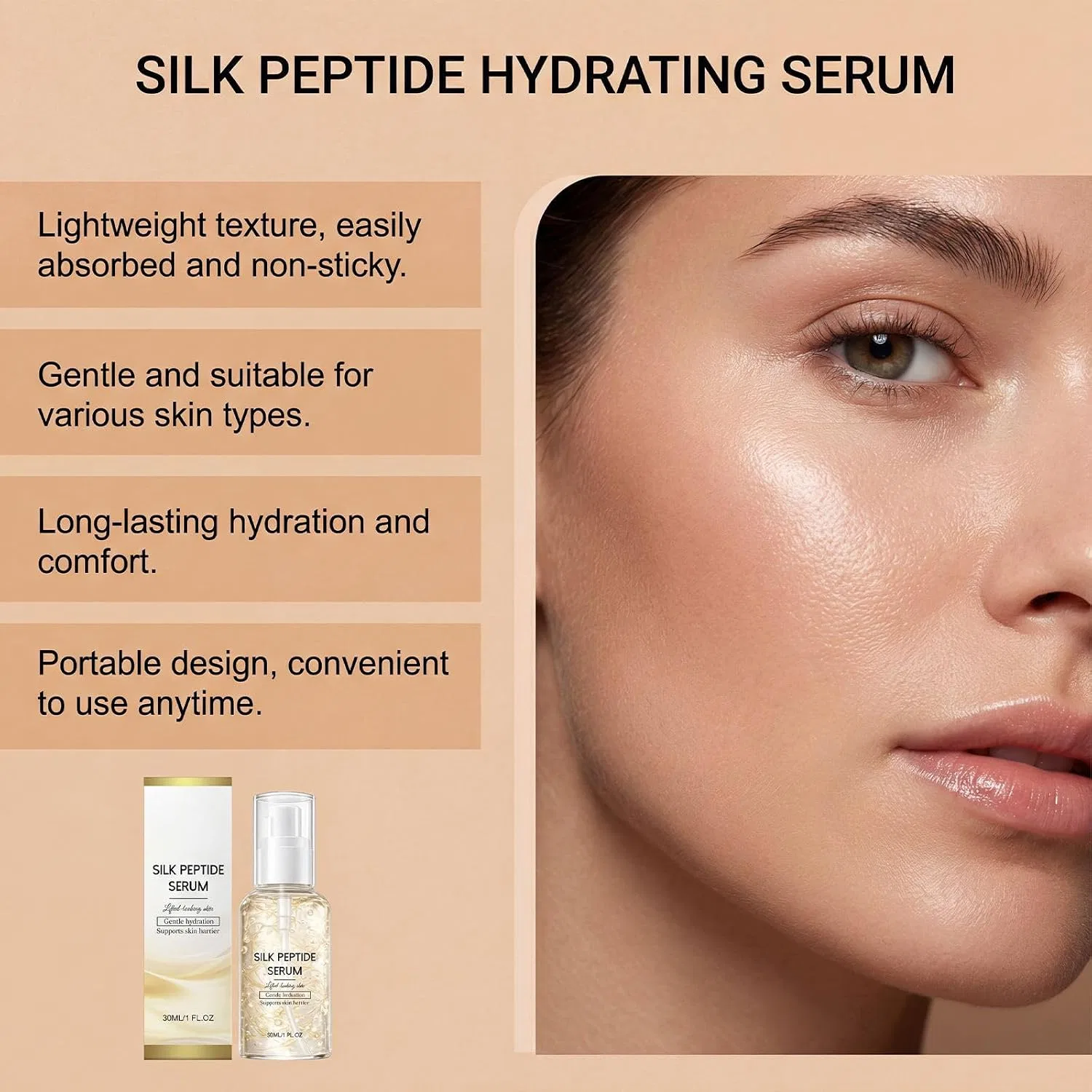 Сыворотка для лица Deep Collagen Silk Peptide, ZLHHRZJX, 50 г, 1 pc — фото 2