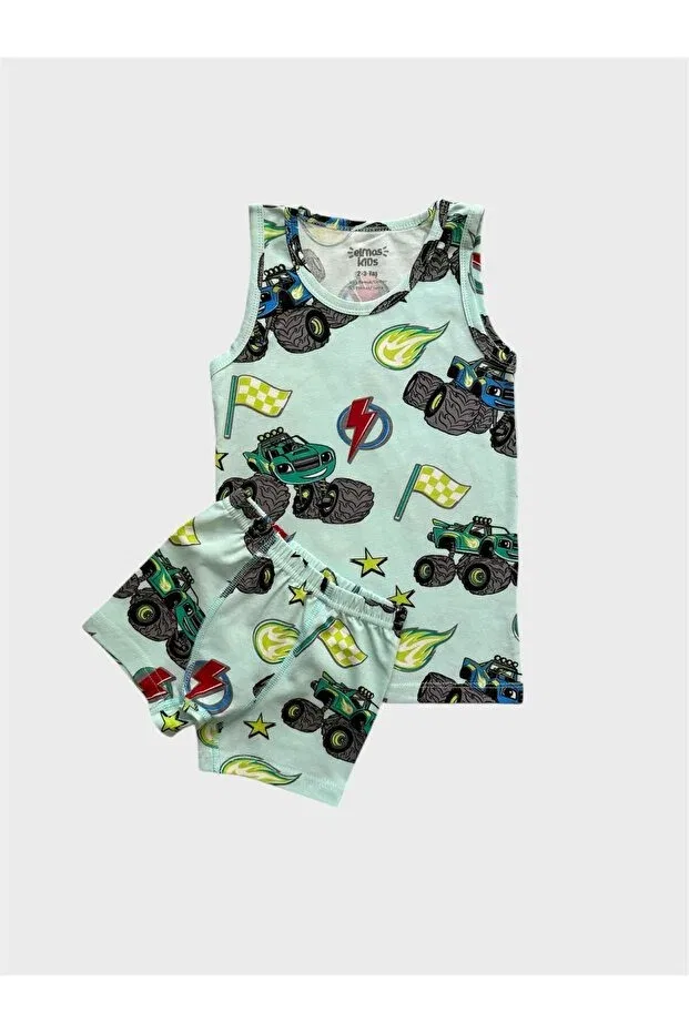Детский комплект для мальчиков с принтом Tusem Butik Homewear, Water Green