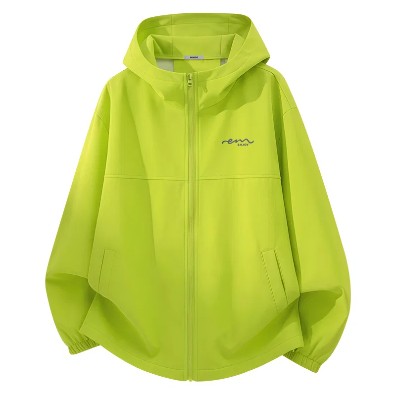 Детская куртка с капюшоном из софтшелла MINISO, Neon Green