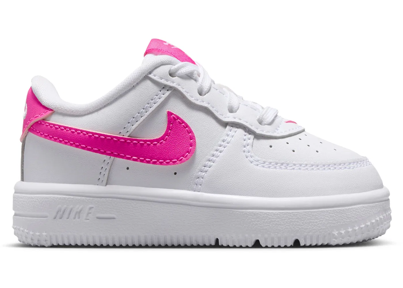 Детские кеды Lifestyle Nike Force 1 Low, White/Laser Fuchsia