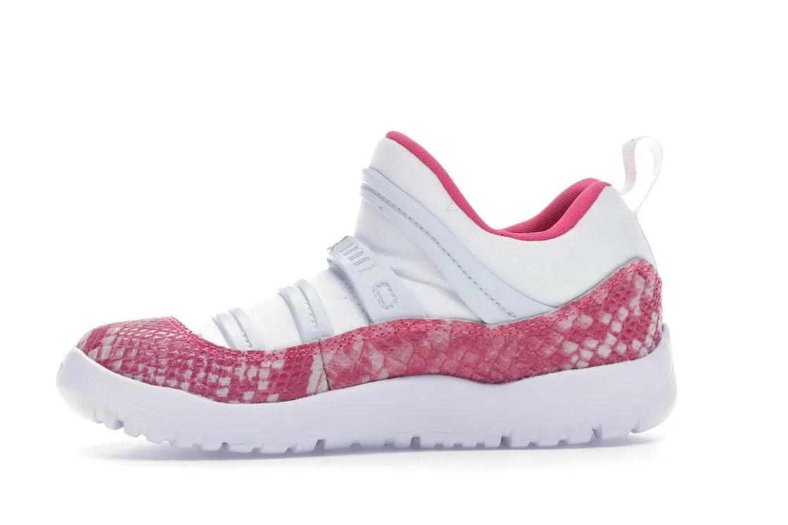 Детские кроссовки с принтом Jordan 11 Retro Little Flex Jordan, White/Black-Watermelon — фото 3