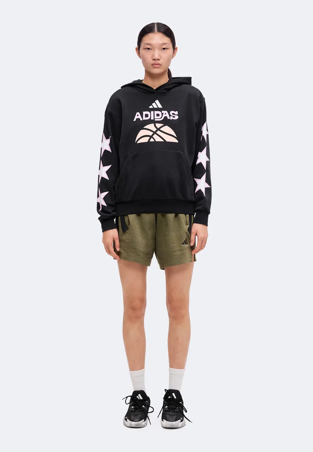 Худи WNBA Adidas Performance, Black/Clear Pink — фото 2