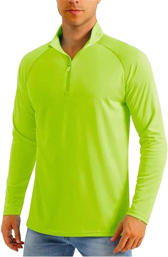 Мужская футболка с длинным рукавом для защиты от солнца, Quarter Zip, Generic, 33