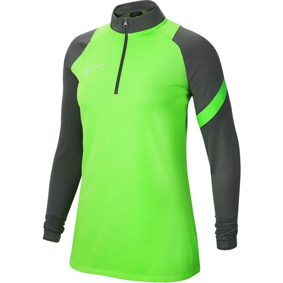 Женская футболка с длинным рукавом и воротником-стойкой Nike Academy Pro Drill, Зеленый