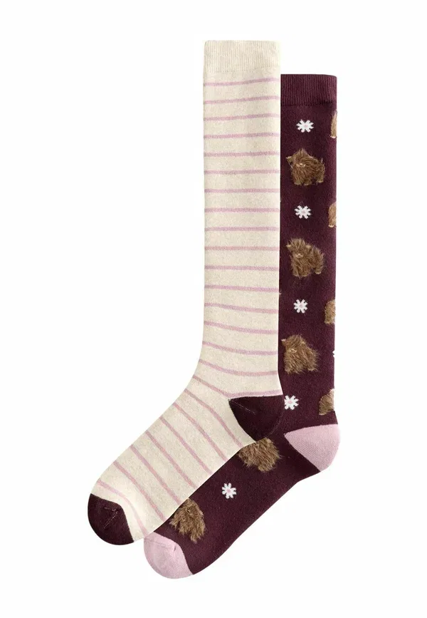 Носки 2 пары, дышащие, Welly socks, Next, Berry Hamish the Highland Cow