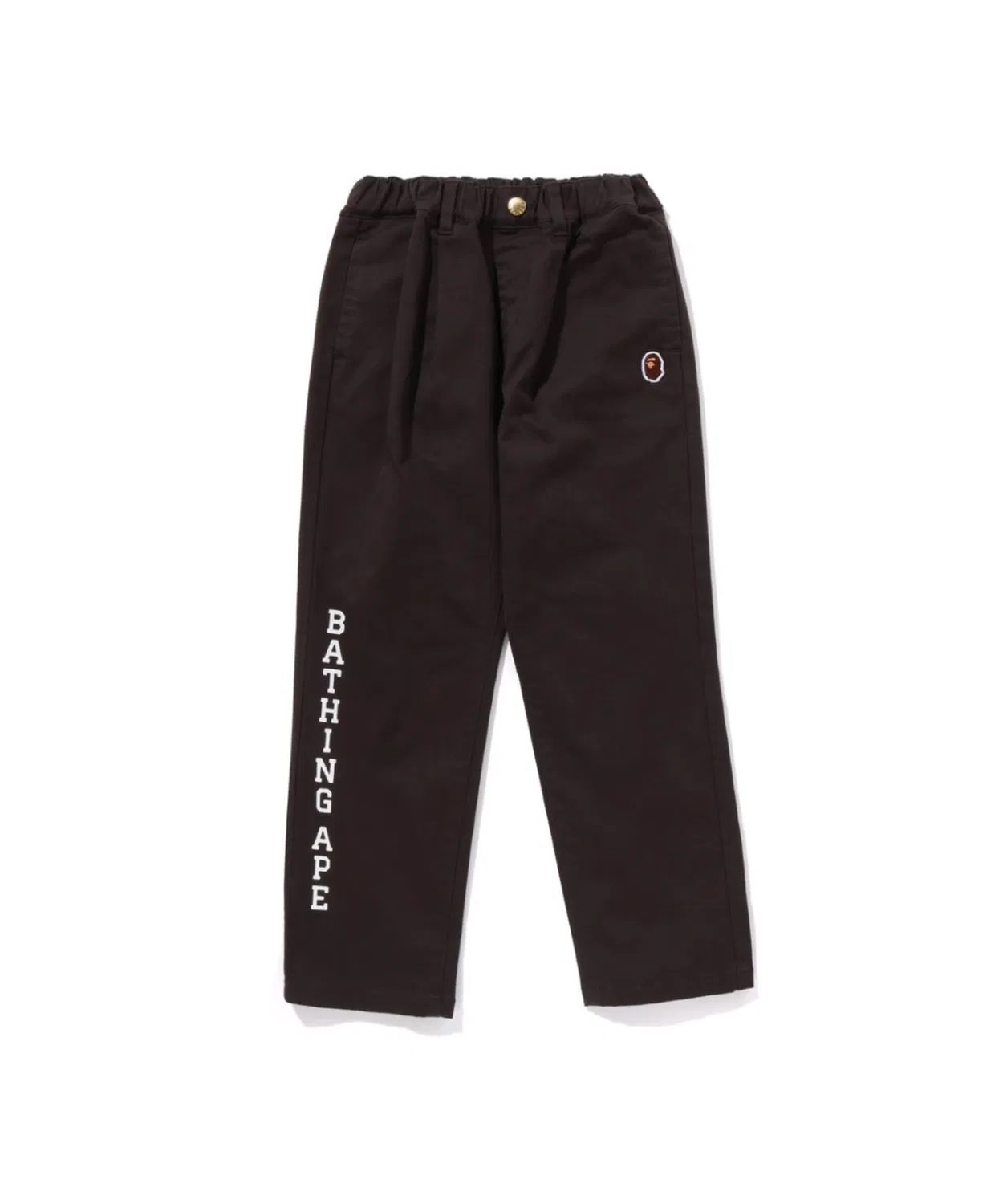 Детские чиносы с талией на резинке, модель Tuck Chino A BATHING APE, Charcoal