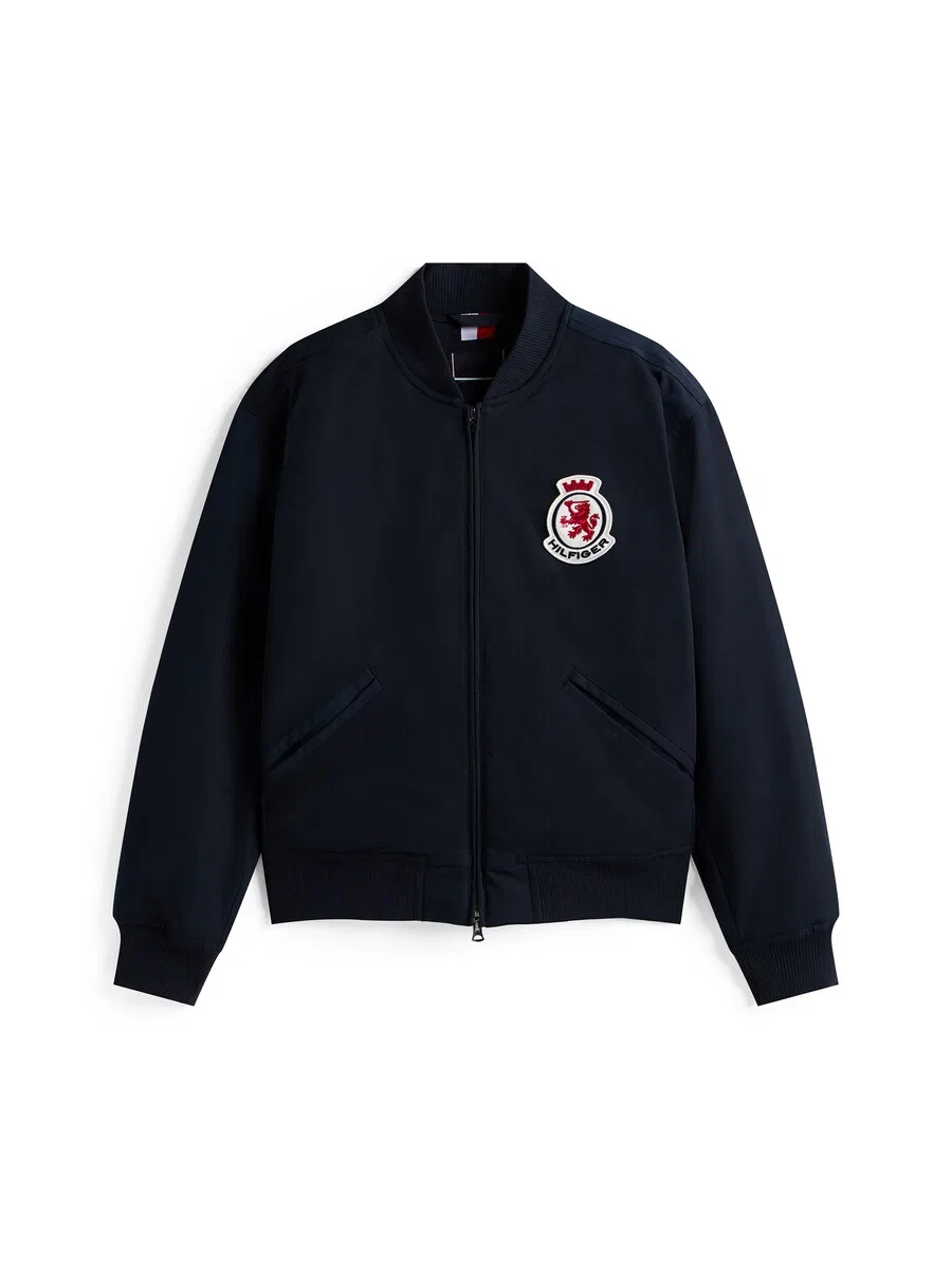 Куртка TOMMY HILFIGER Inter-Season Jacket 'Crest' в темно-синем цвете