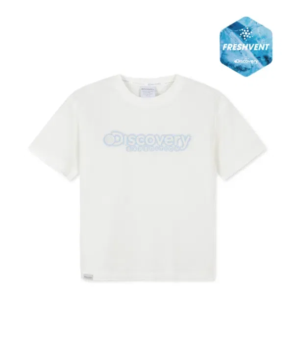Футболка с большим логотипом Freshvent для детей, Discovery Expedition, белый — фото 2