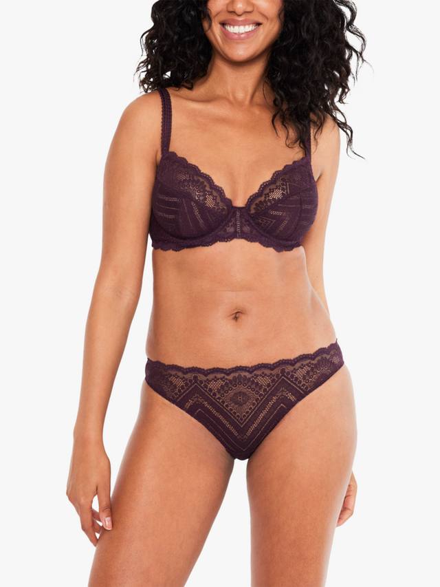 

Трусики бикини Vertige с кружевными вставками Maison Lejaby, Grape
