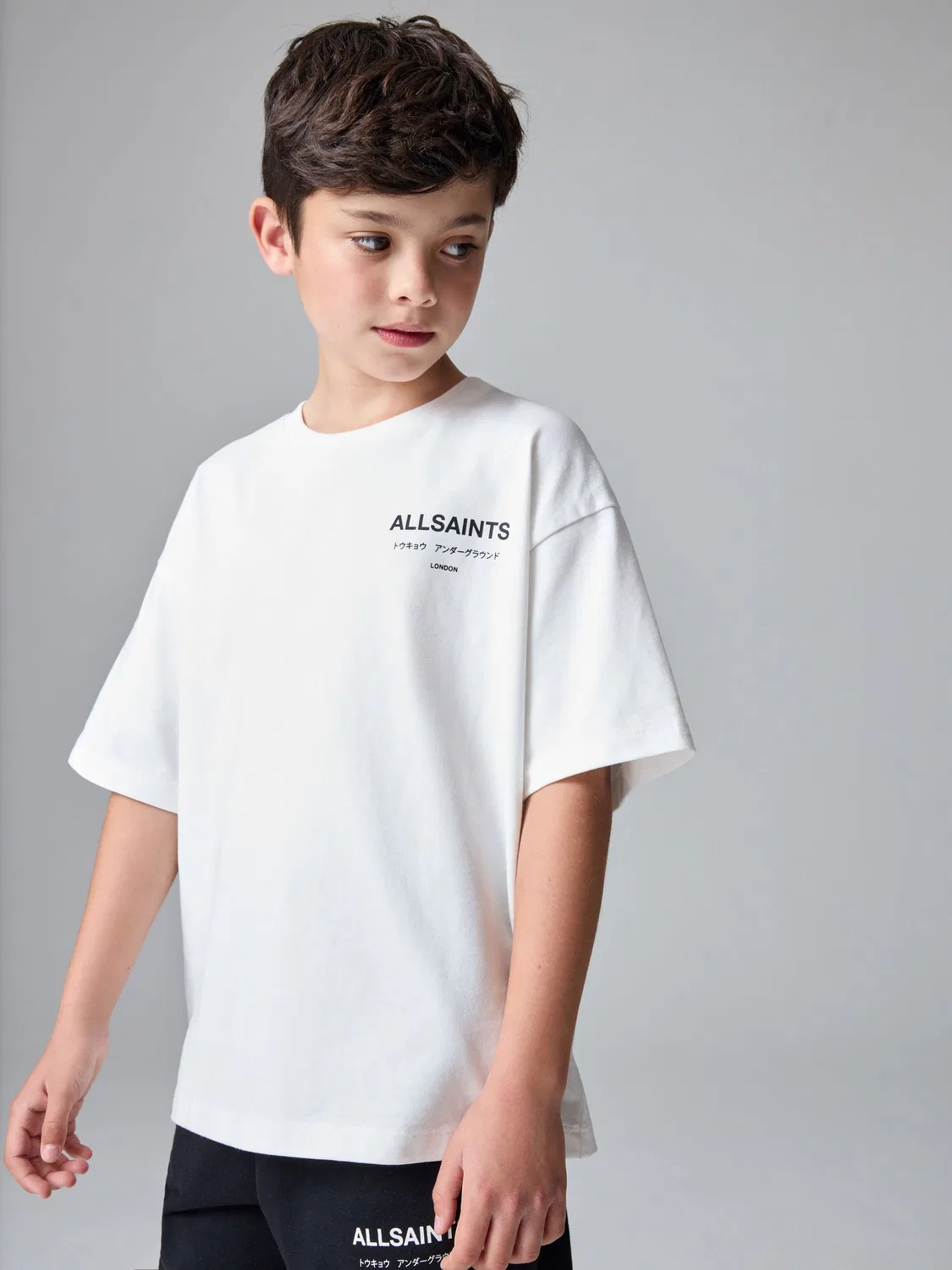 Футболка Oversized Crew Neck, модель Underground, бренд All Saints, белый — фото 2