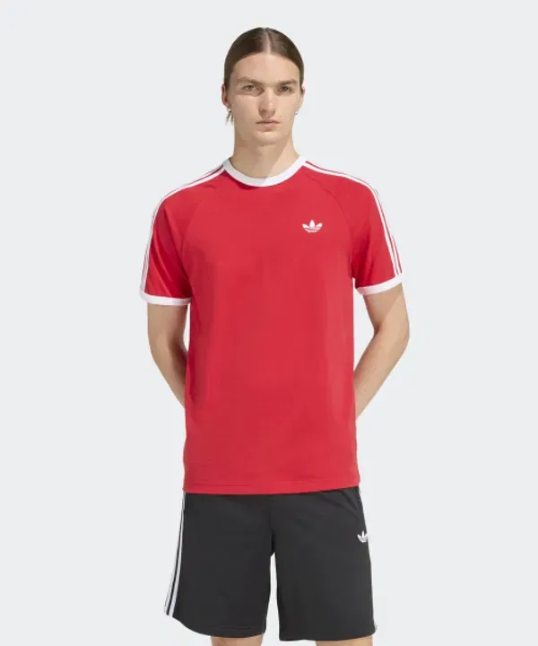 Футболка с 3 полосками, Adidas, красный