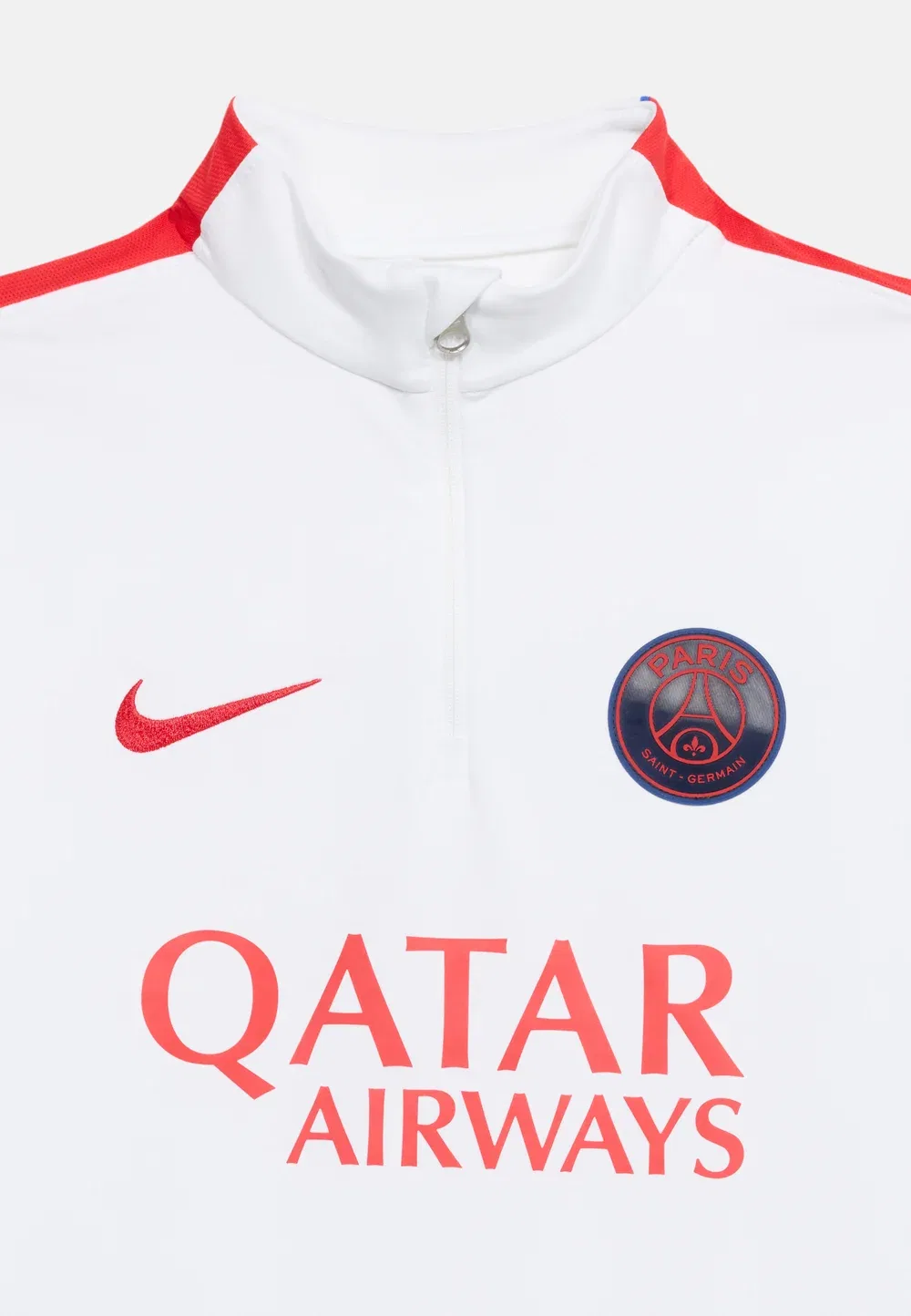 Унисекс футбольная форма «Пари Жермен» для тренировочного удара Nike Performance, White/Red — фото 3