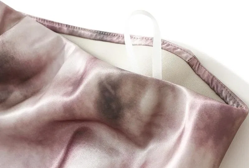 Женская длинная юбка с китайской тушью Satin, Purple — фото 2