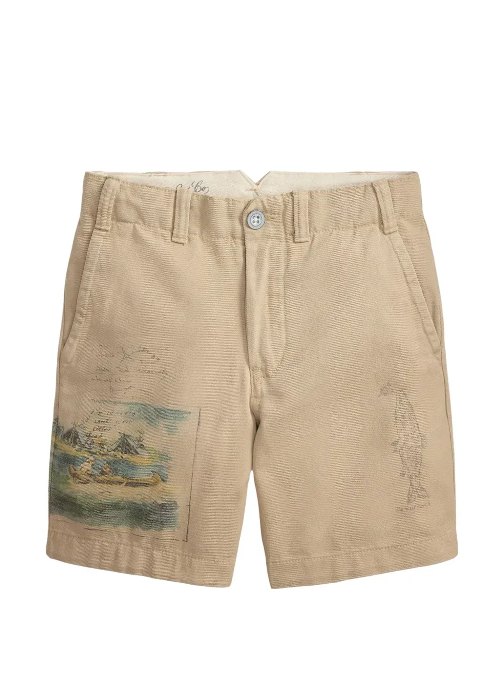 Шорты-чинос Salinger с живописным принтом Polo Ralph Lauren Kids, бежевый